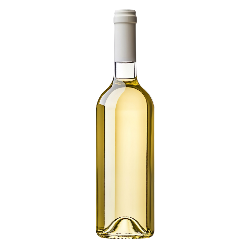 bottle of white wine isolated on transparent background png