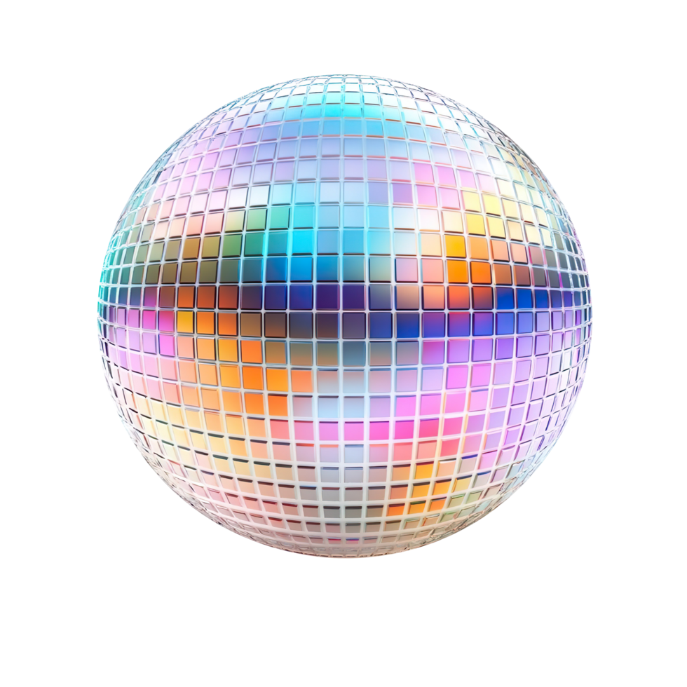 Disco ball isolated on transparent background png
