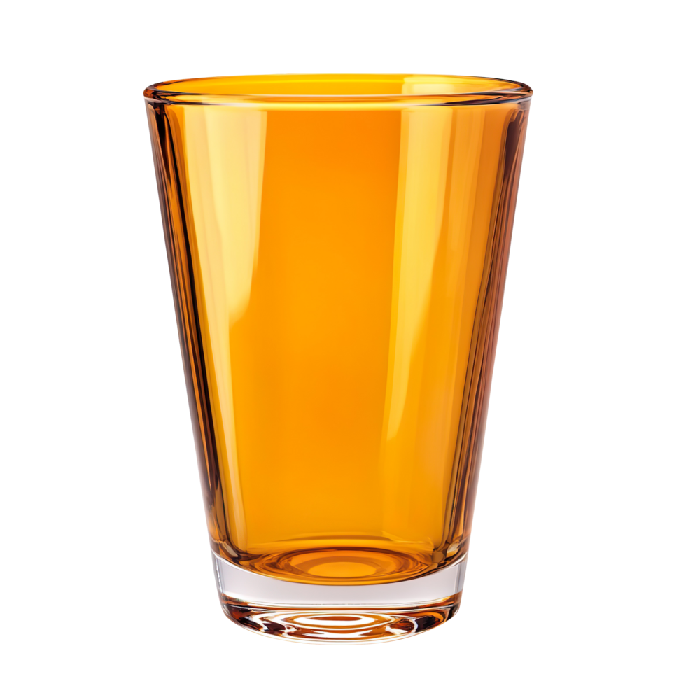 Empty Orange Glass isolated on transparent background png