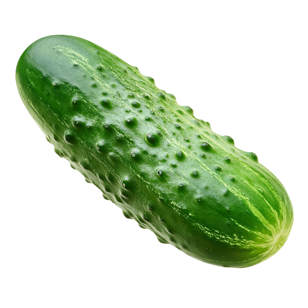 Green Textured Cucumber isolated on transparent background png
