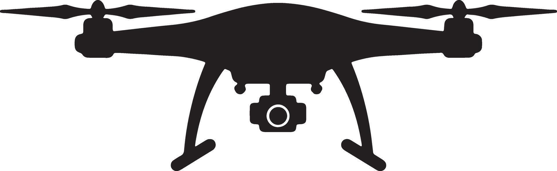 Sleek Black Drone Soaring Through the Air, Capturing Stunning Aerial Views with its Integrated Camera vector