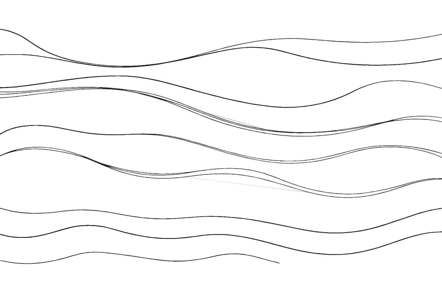 Elegant abstract art featuring black wavy lines on a white background. Perfect for modern wall decor, digital design, backgrounds, and minimalist artwork lovers. vector
