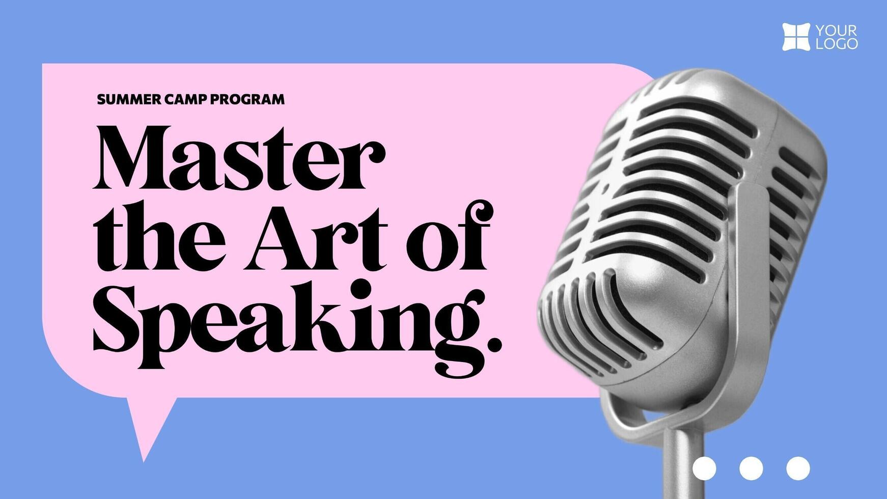 Public Speaking Summer Camp Presentation Slides template