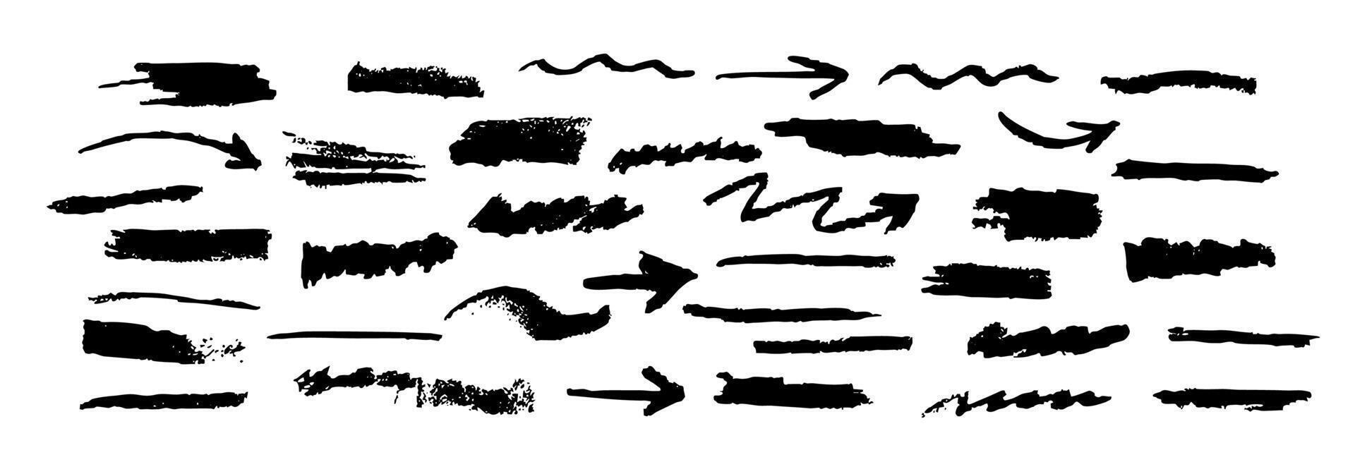 Creative hand drawn doodles and arrows for annotation emphasis or decorative purposes vector