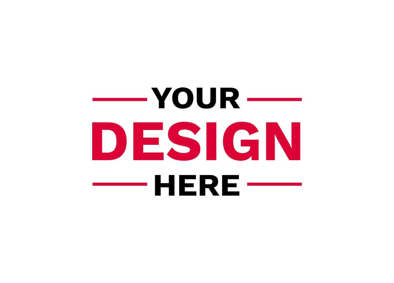 Bold your design here badge mockup for logo and branding showcase templates vector