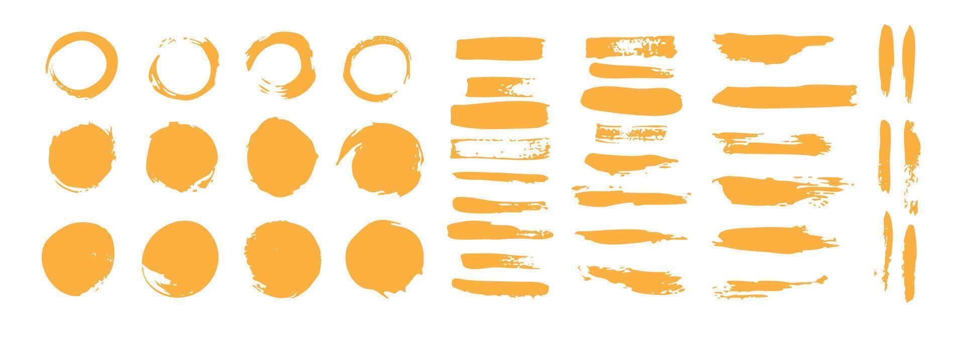 Creative hand drawn ui elements for decoration and annotation in various shapes and styles vector