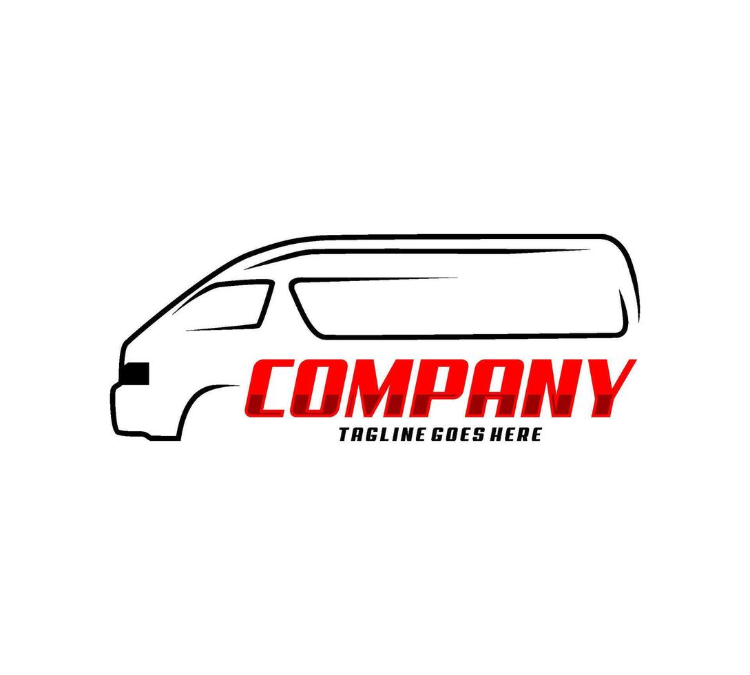 van car logo abstract illustration vector