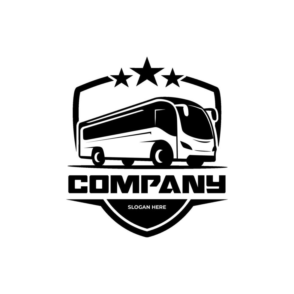 travel bus company logo template vector
