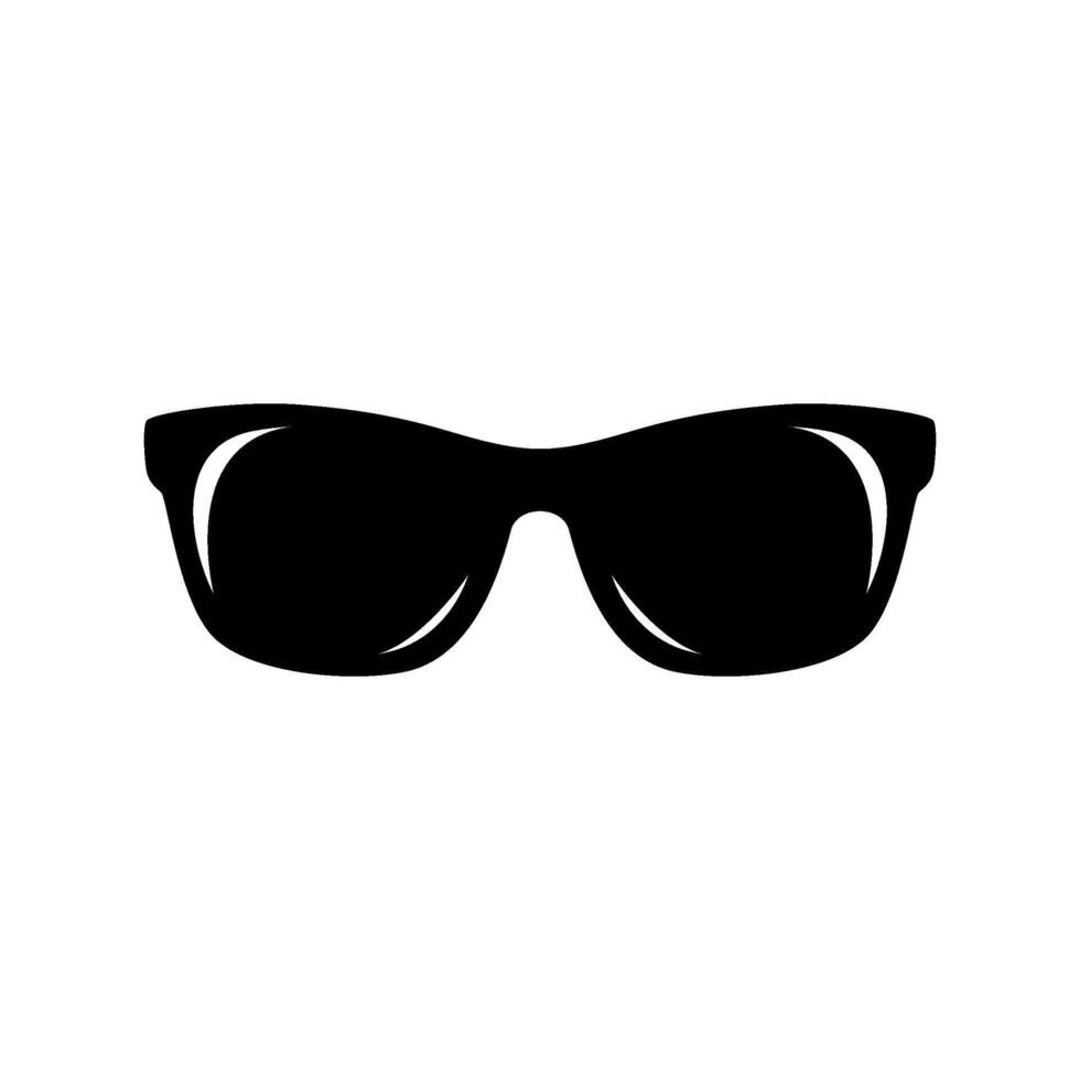 black silhouette of sunglasses vector
