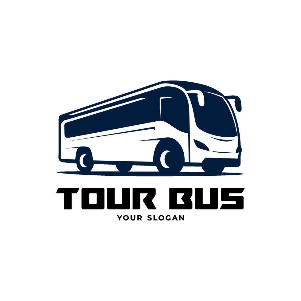 tour bus logo design premium vector