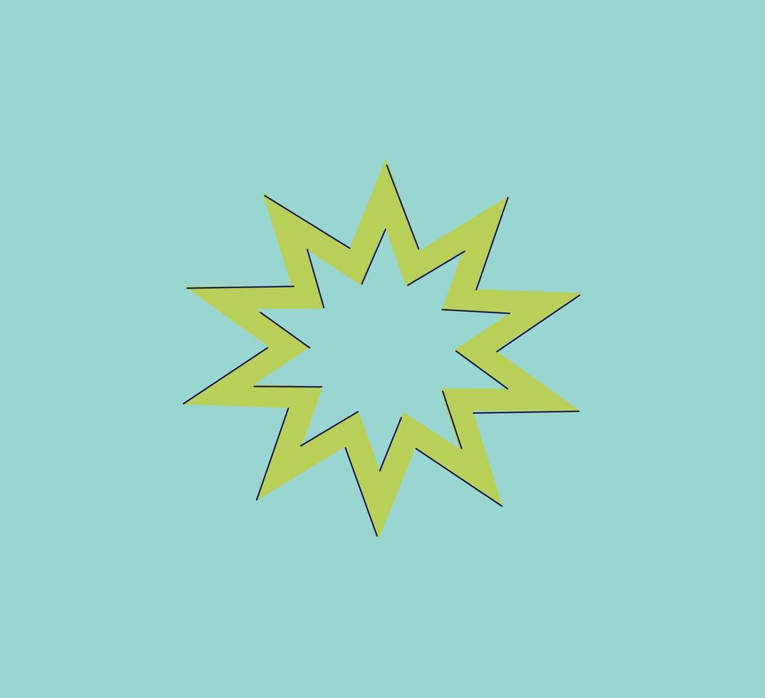 A beautified, stylized Starburst Graphic displayed against a fresh Mint Background color vector