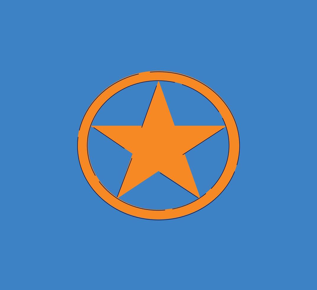 Geometric Star Design Created on a Beautiful Blue Background for Innovative Visual Appeal vector
