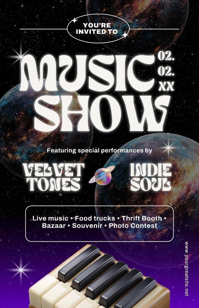 music show poster template design ideas