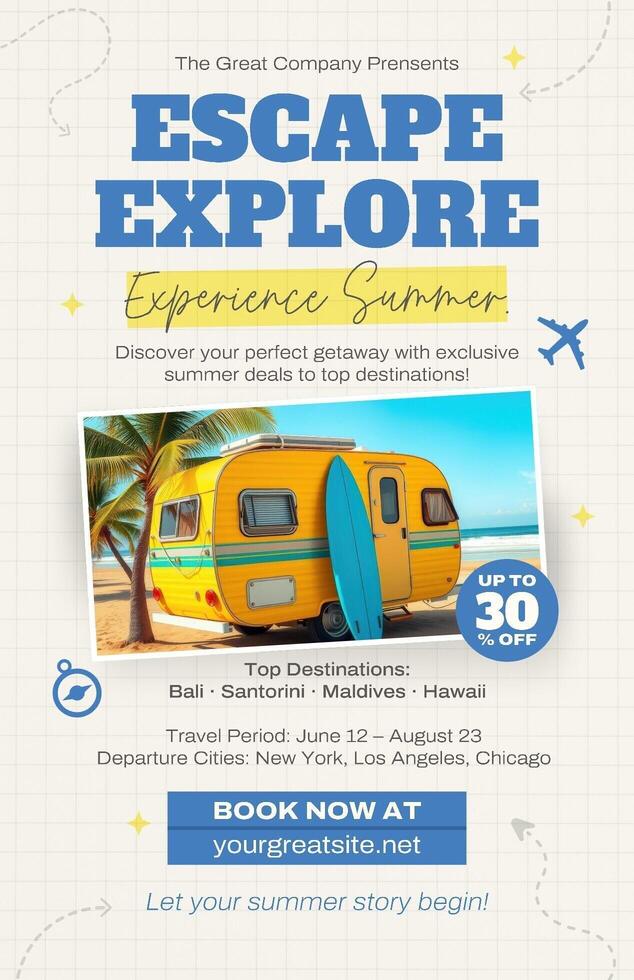 Summer Travel Poster template