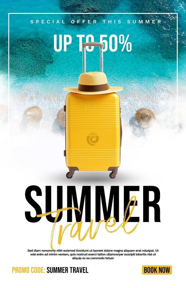 Summer Travel Offer Poster Template