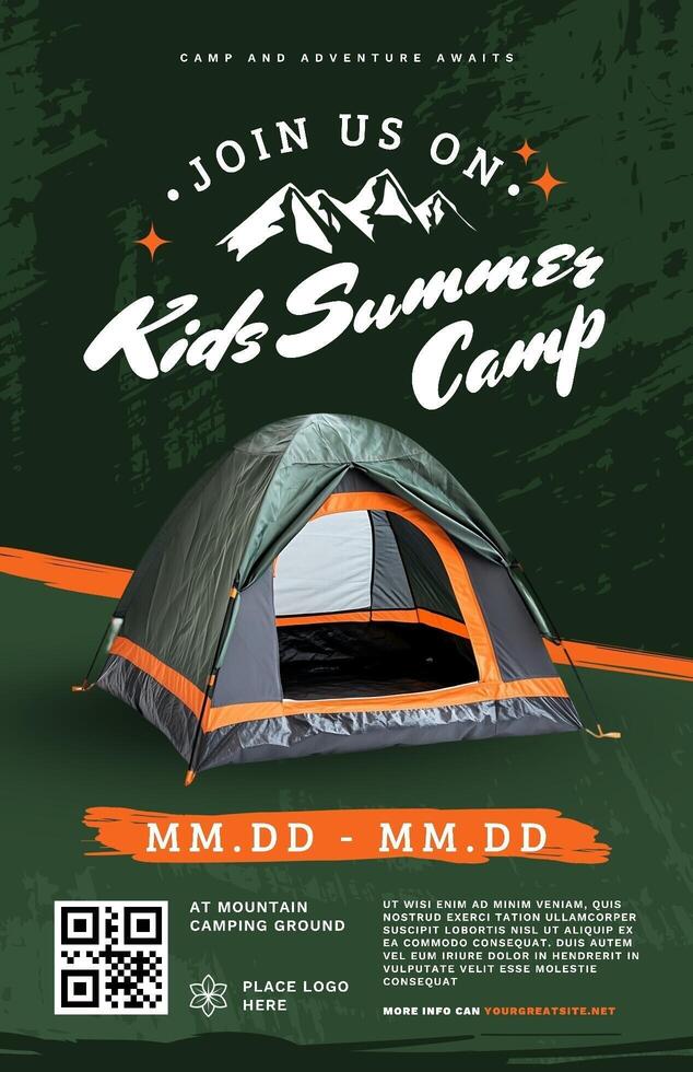Summer Holiday Camp Poster Template