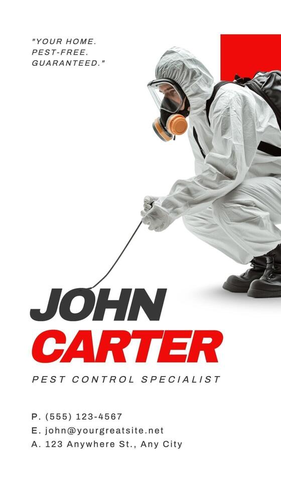 Minimalist Pest Control Business Card template