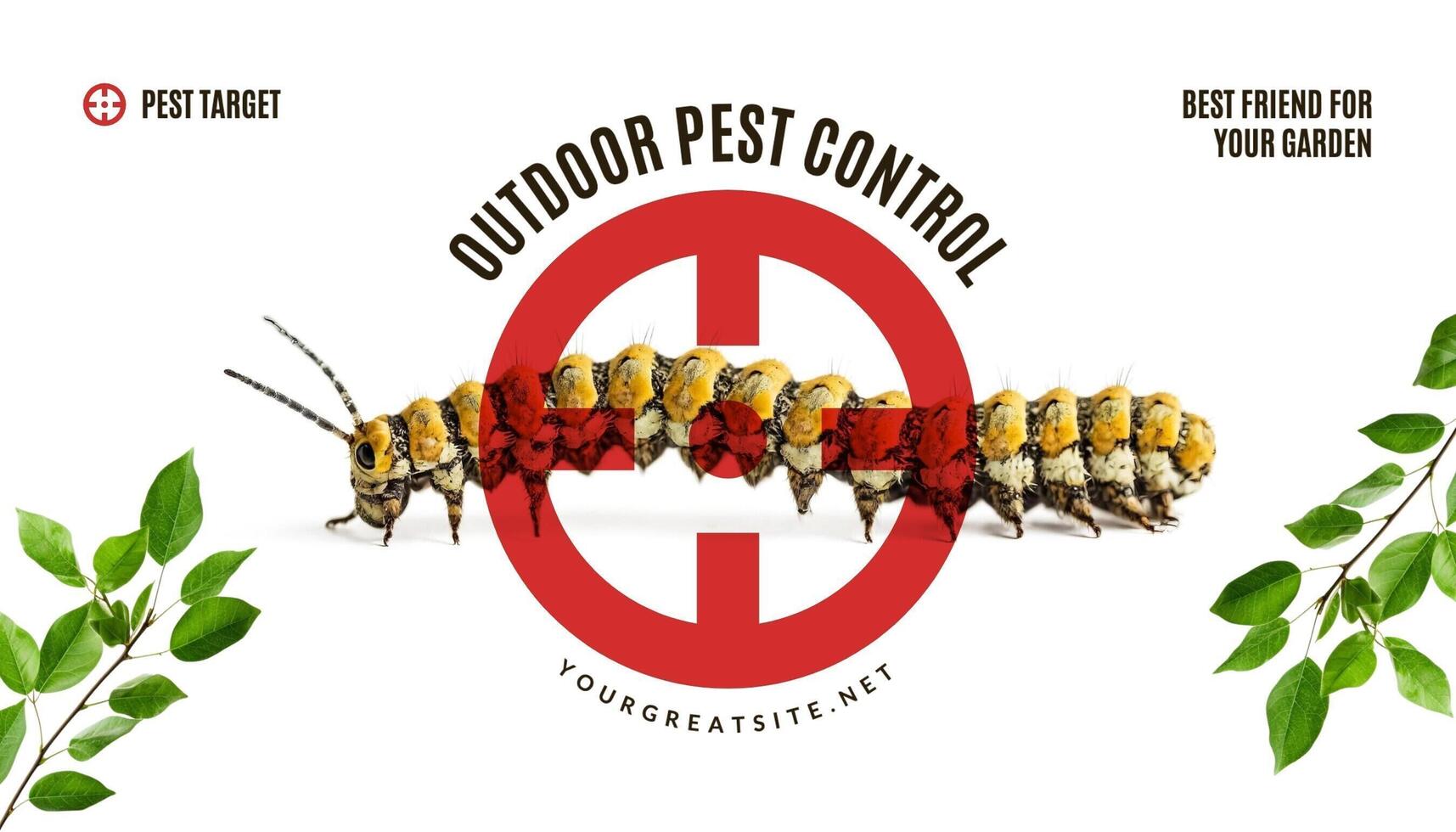 Outdoor Pest Control Business Cards Landscape Template