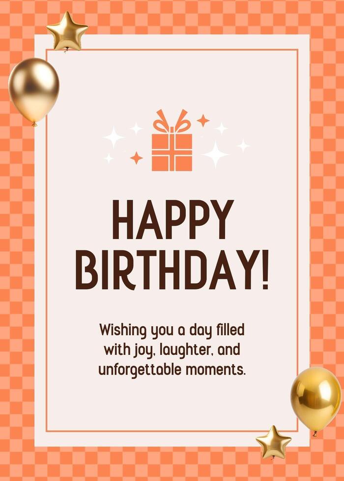 Generic Birthday Greeting Card template