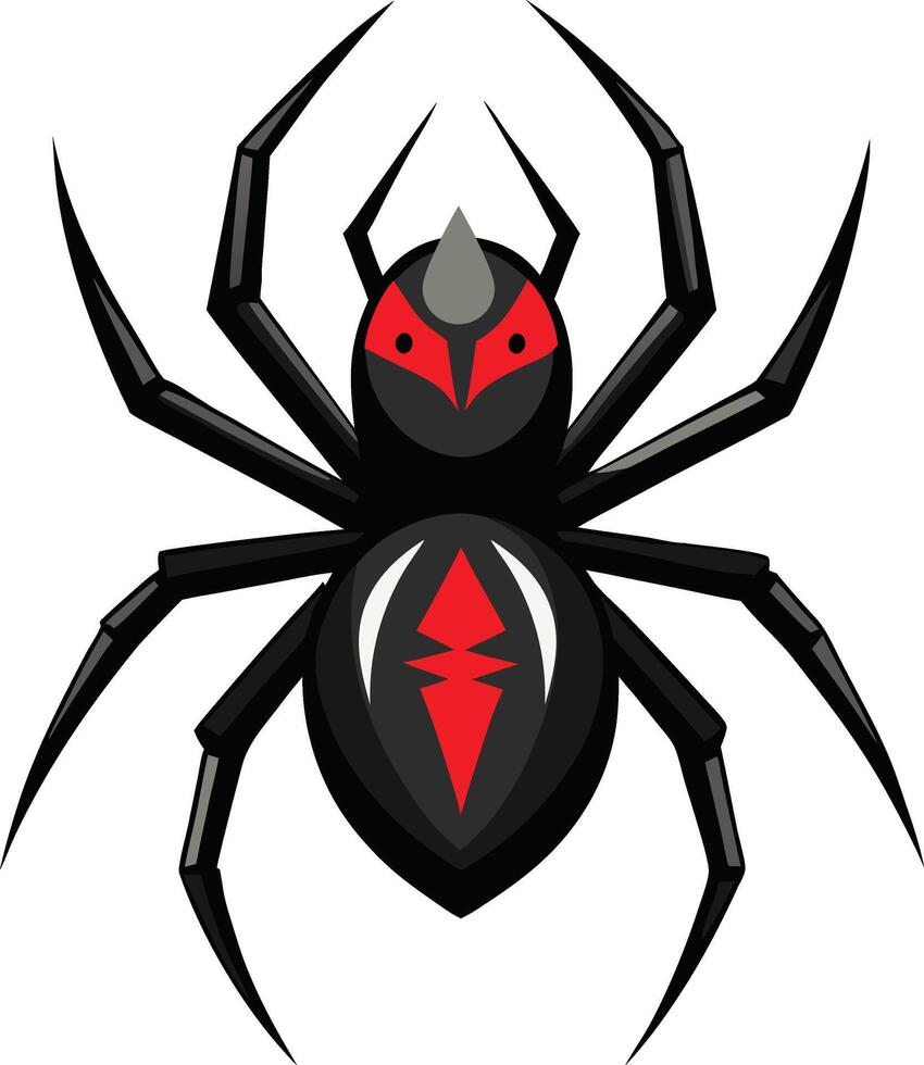 Black Widow Spider Illustration vector