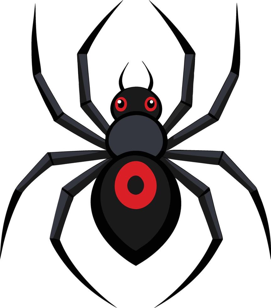 Flat Black Widow icon vector