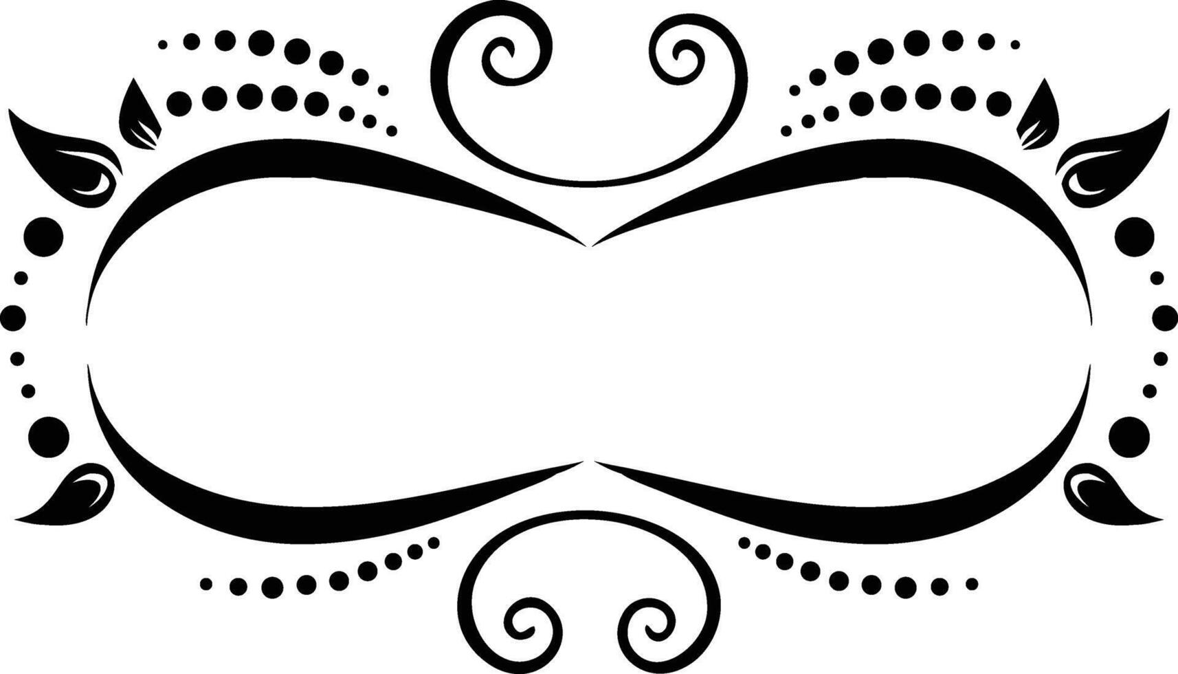 Silhouette Flowers Boder Design vector
