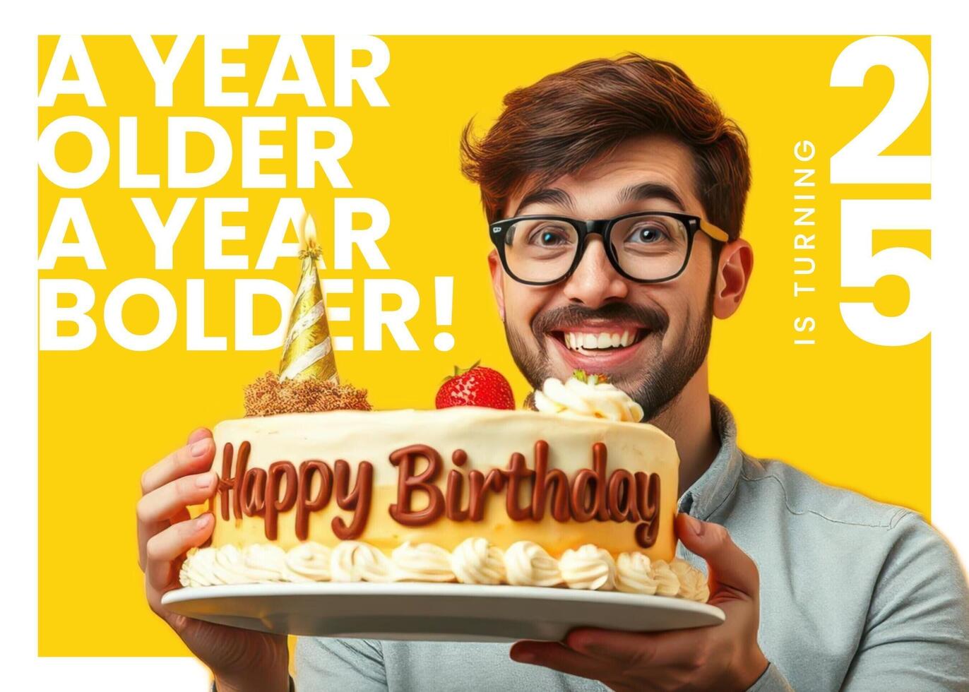 Yellow Birthday Party Invitation Card template