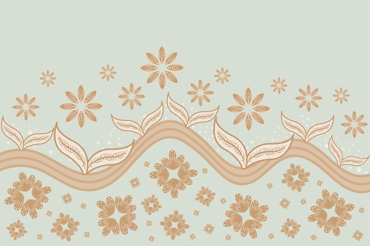 artistic leaf and flower background vector