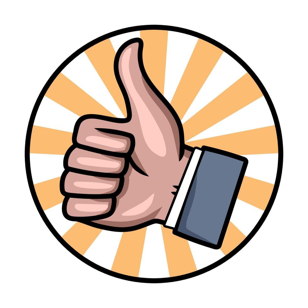 Thumb up clip art vector