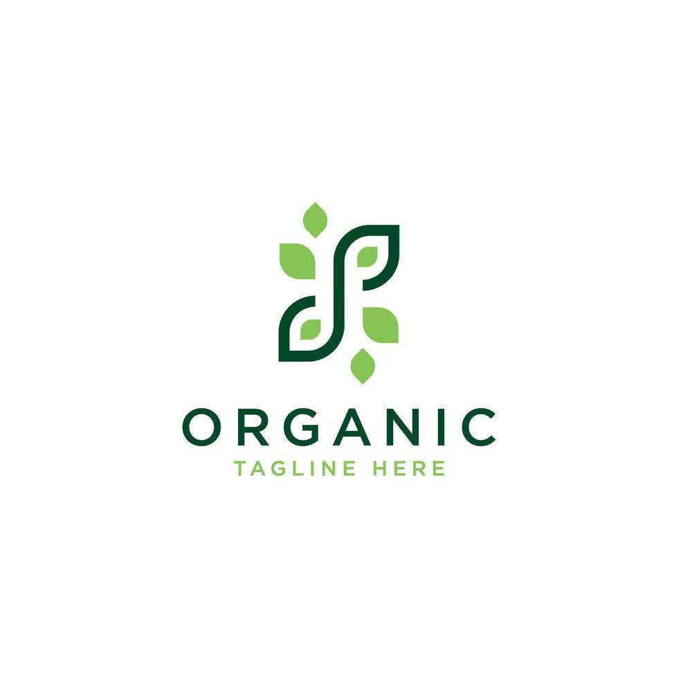 organic natural logo design modern minimal concept creative leaf mark vector