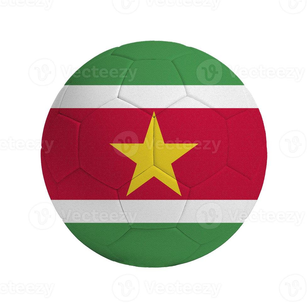 Soccer ball with flag of Suriname photo