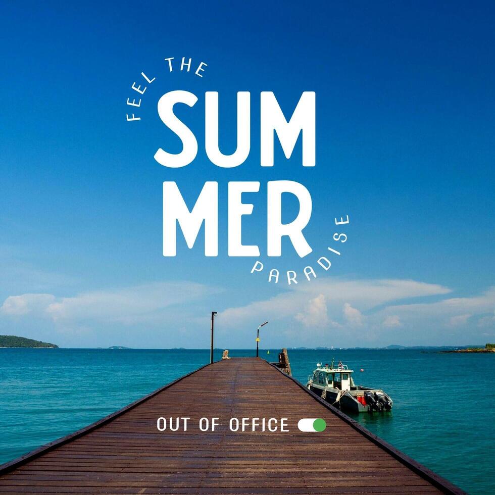 Simple Summer Office Holiday Instagram Post template