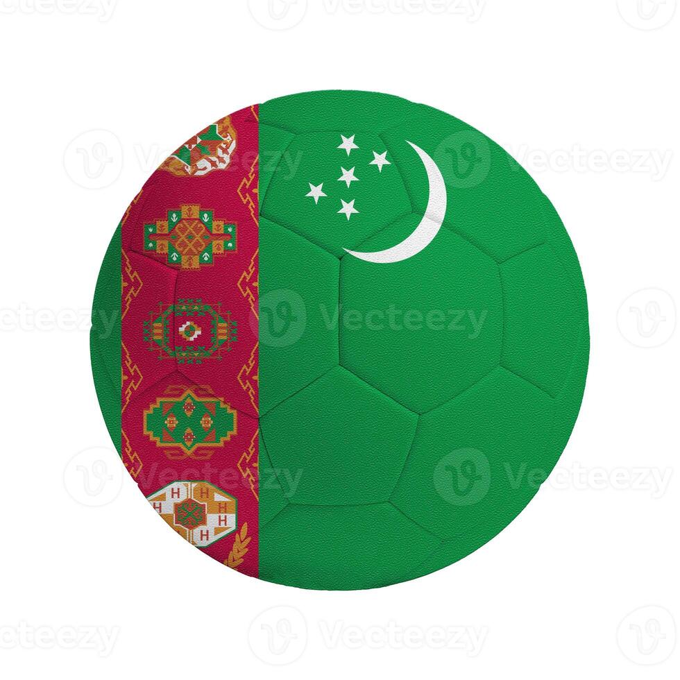 Soccer ball with flag of Turkmenistan photo