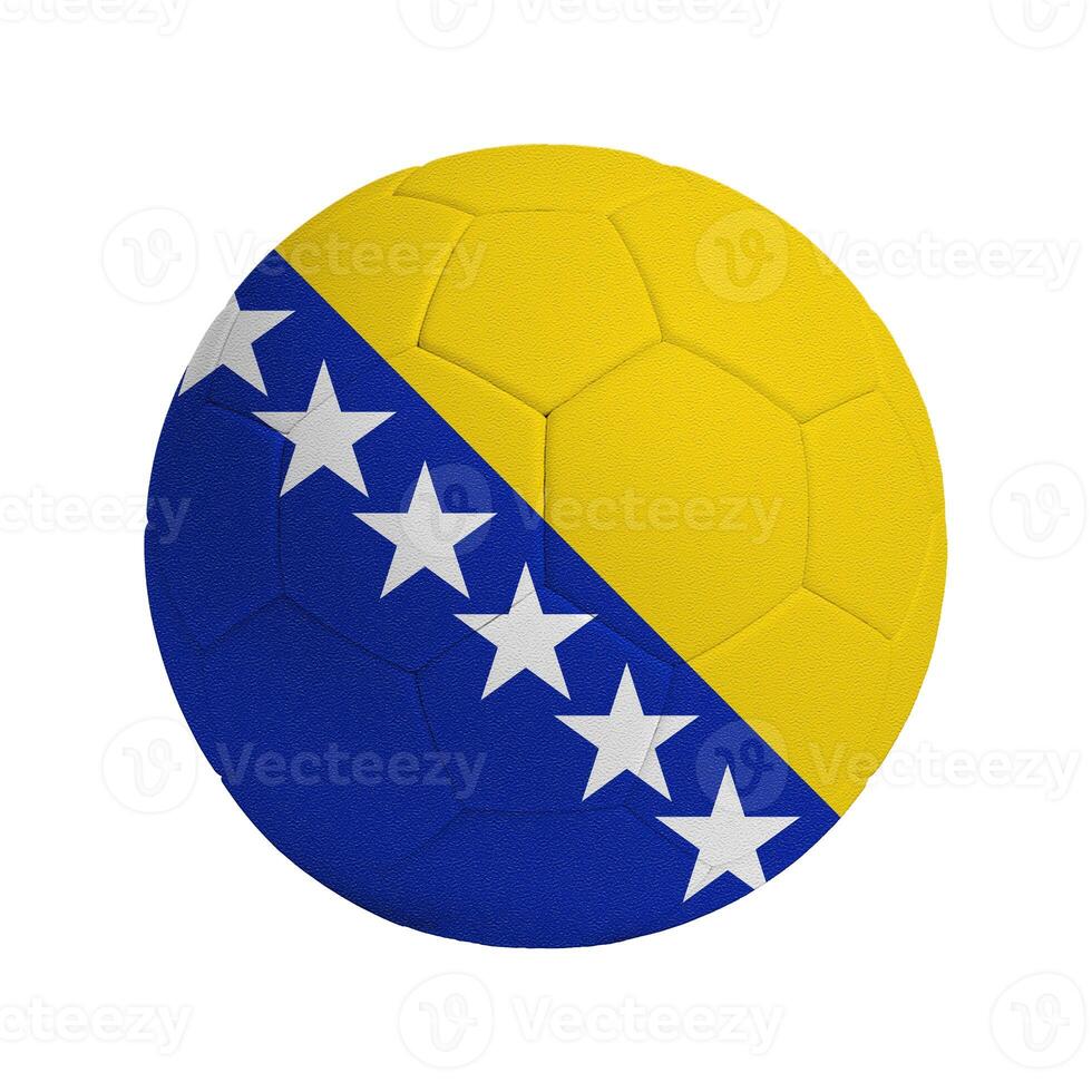 Soccer ball with flag of Bosnia and Herzegovina photo