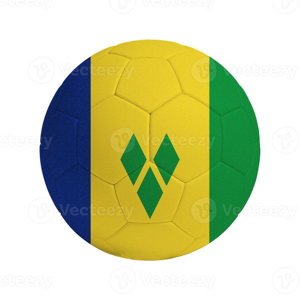 Soccer ball with flag of Saint Vincent and the Grenadines photo