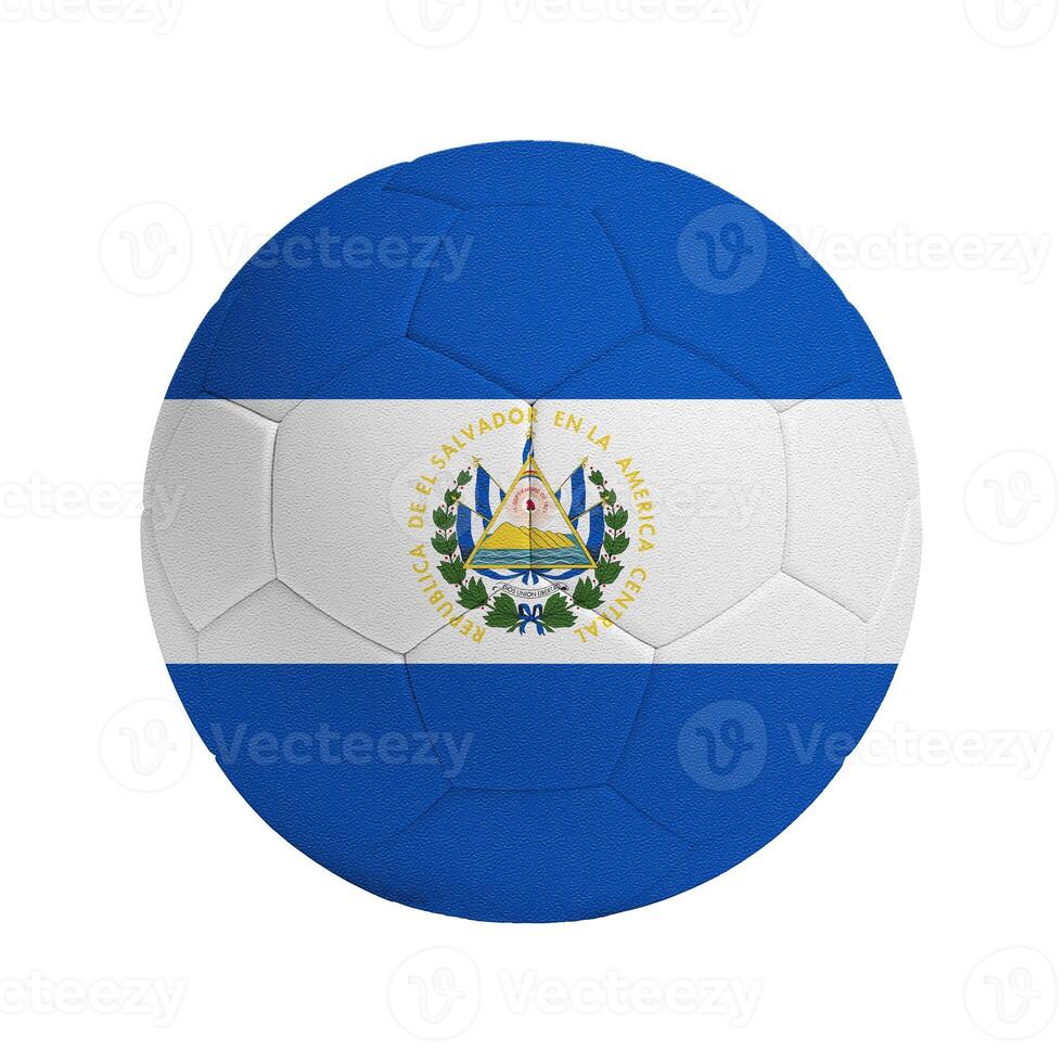 Soccer ball with flag of El Salvador photo