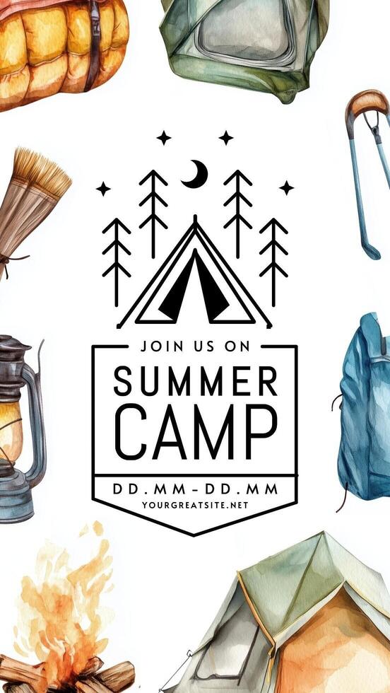 Summer Camp Invitation Instagram Story Template