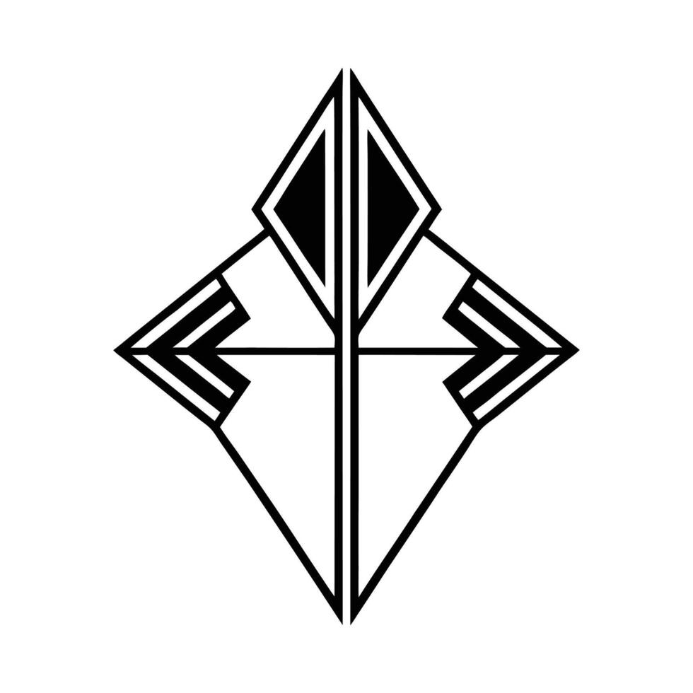 Geometric Art Deco Symbol vector