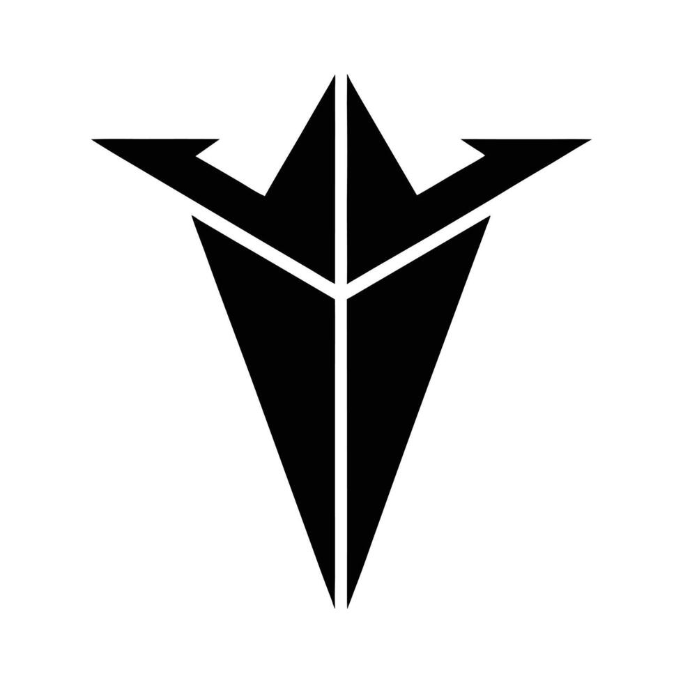 Abstract Arrow Symbol on White Background vector
