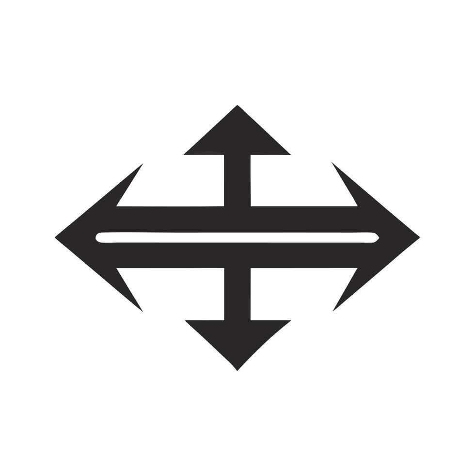 Horizontal Arrows Pointing in Opposite Directions vector