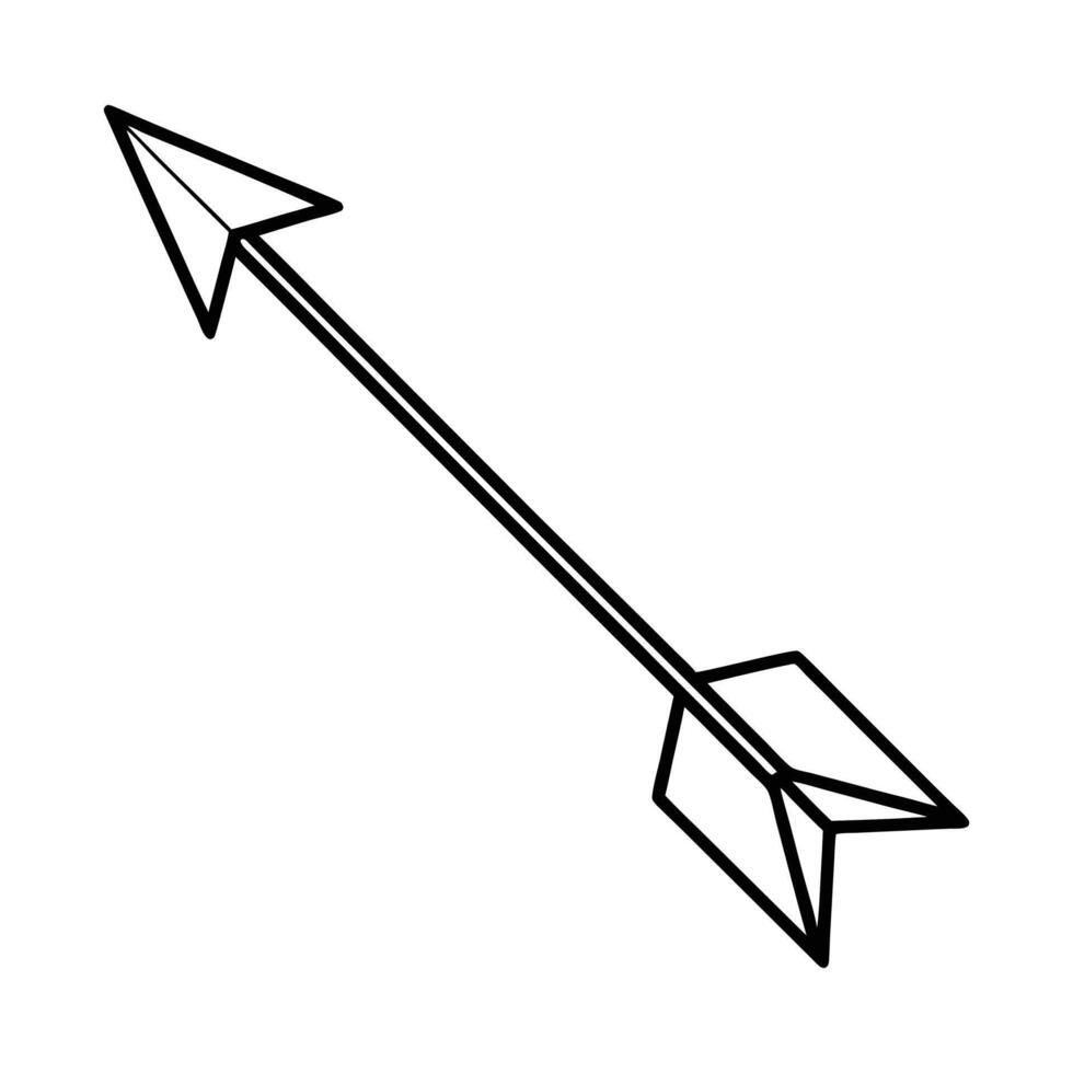 Simple Line Arrow Pointing Up vector