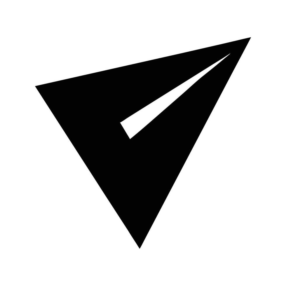Black Paper Airplane Icon vector