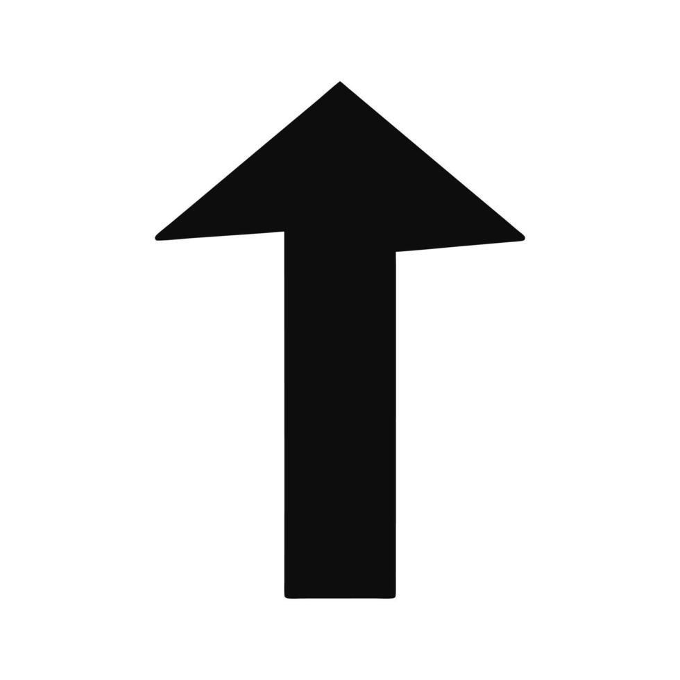 Black Arrow Pointing Upward vector