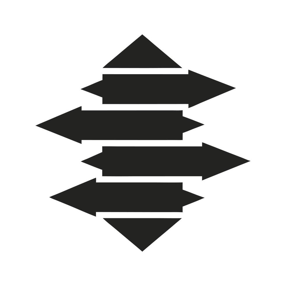 Arrows Diagram for Processes vector