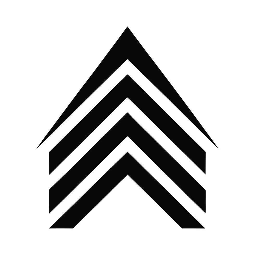 Upward Arrow Symbol on White Background vector