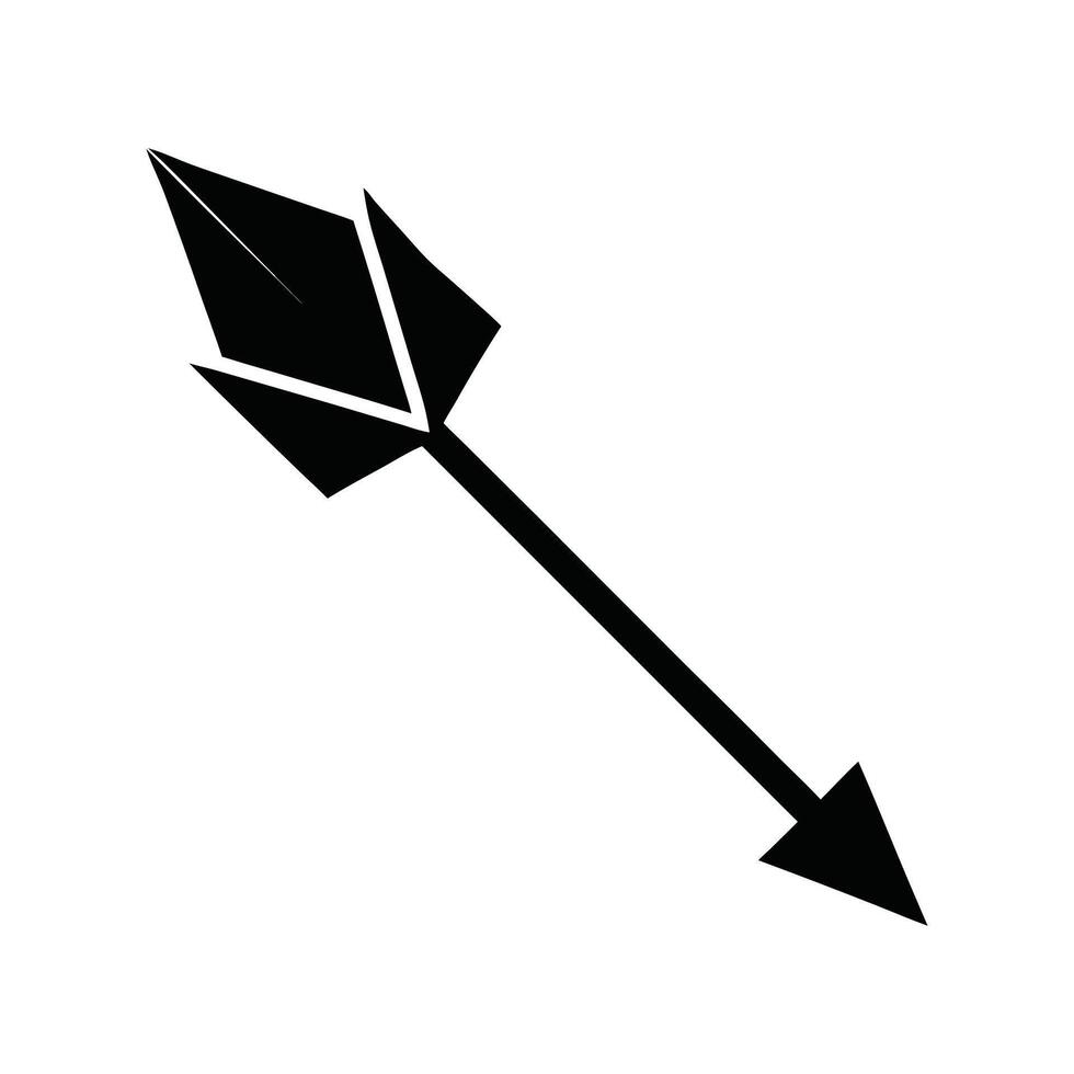 Stylish Black Arrow Icon on White Background vector