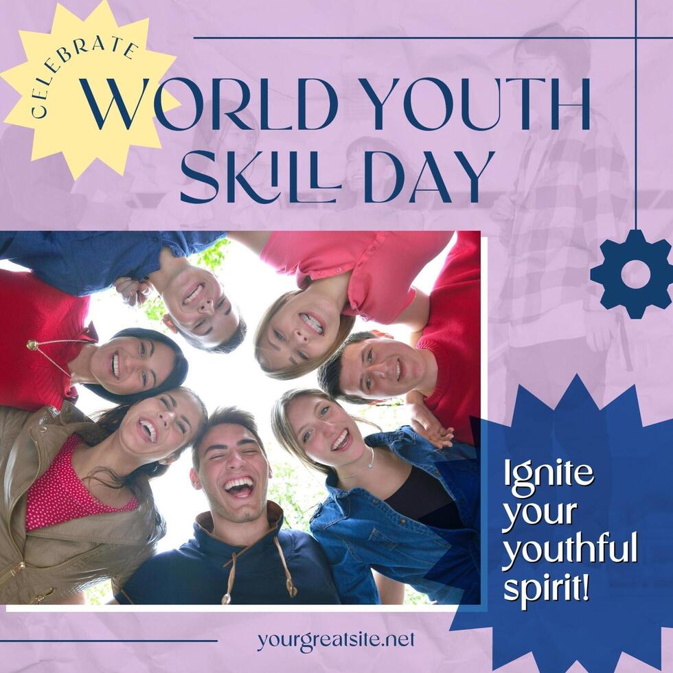 World Youth Skill Day Instagram Post template