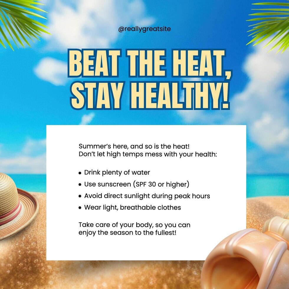 Modern Summer PSA Instagram Post template