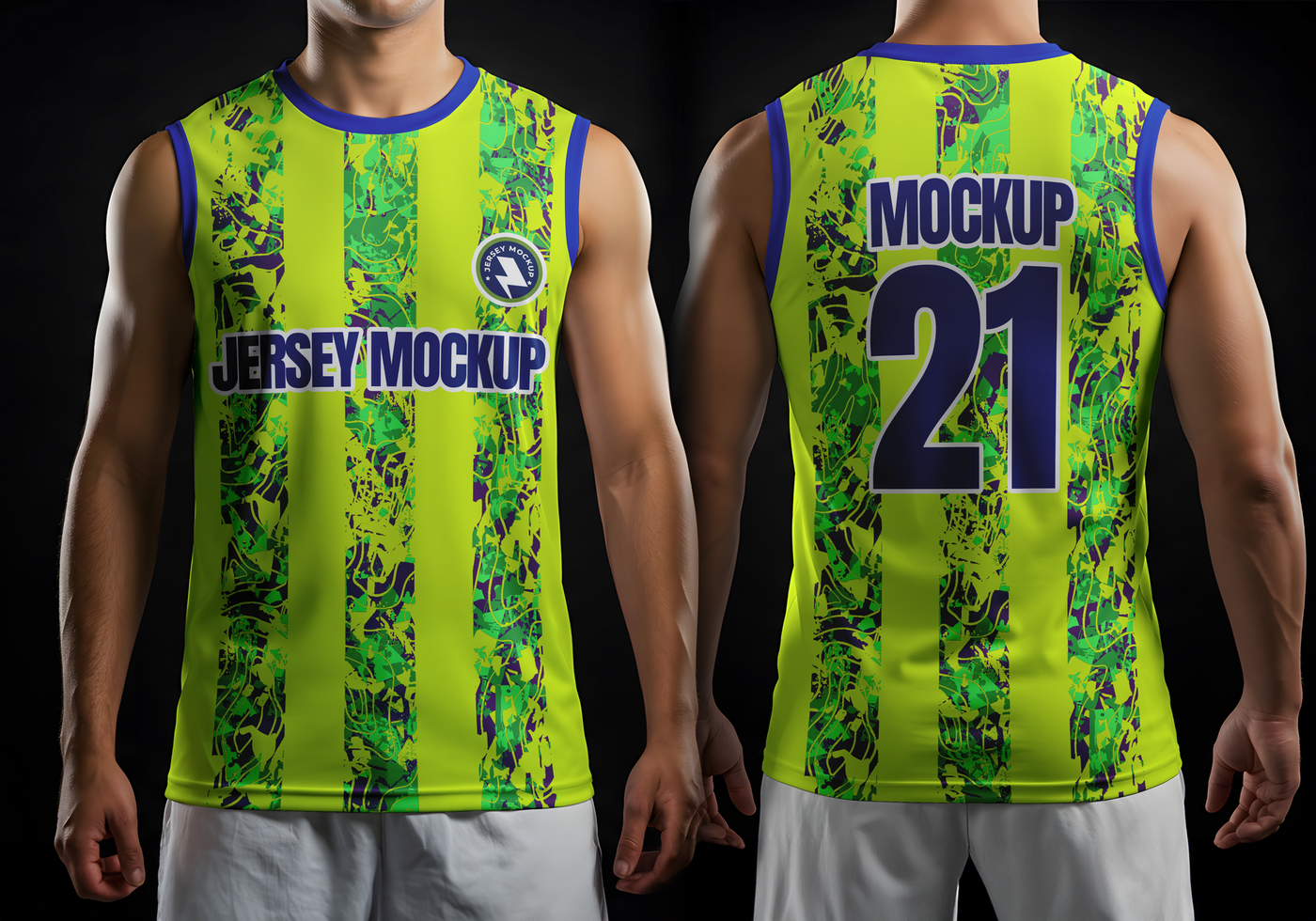 Mockup of a Tank Top Sports Jersey psd