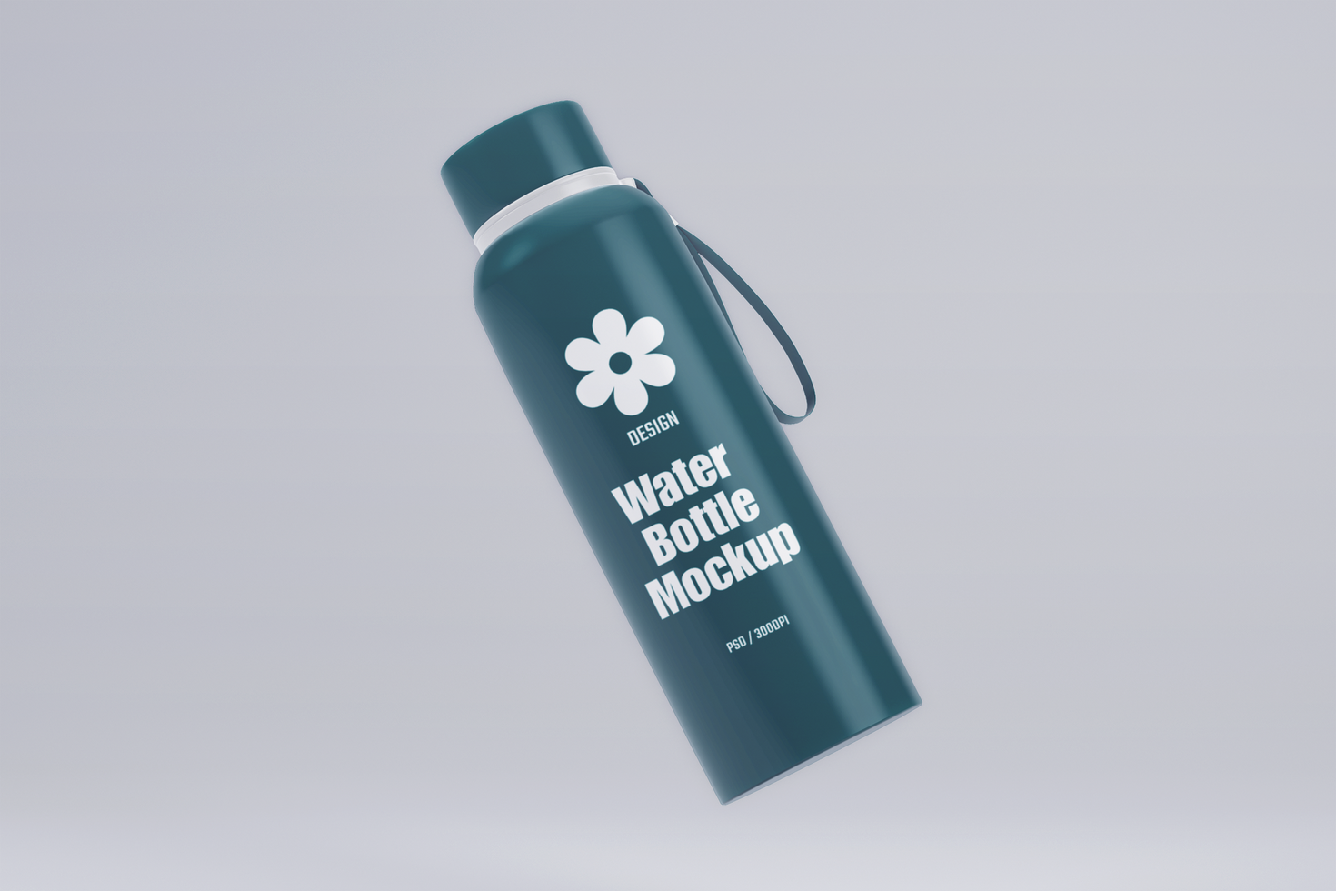 Water vacuum flask bottle mockup psd